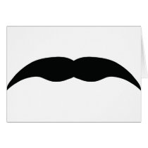 black mustache card