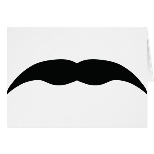 black mustache card
