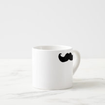 Black Mustache Espresso Cups