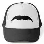 black mustache mesh hat