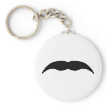 black mustache key chain