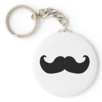 Black Mustache Keychains