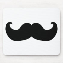 Black Mustache Mouse Pads