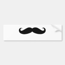 Black Mustache or Black Moustache for Fun Gifts Bumper Sticker