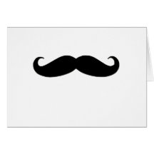 Black Mustache or Black Moustache for Fun Gifts Greeting Cards