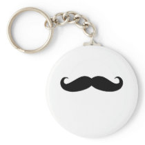 Black Mustache or Black Moustache for Fun Gifts Keychains