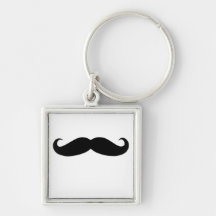 Black Mustache or Black Moustache for Fun Gifts Key Chains