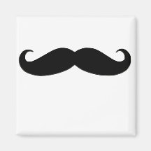 Black Mustache or Black Moustache for Fun Gifts Magnet