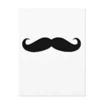 Black Mustache or Black Moustache for Fun Gifts Postcard