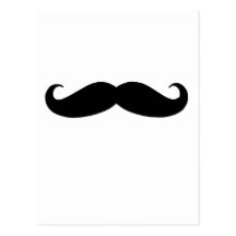 Black Mustache or Black Moustache for Fun Gifts Postcard