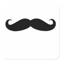 Black Mustache or Black Moustache for Fun Gifts Stickers