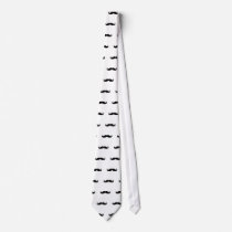 Black Mustache or Black Moustache for Fun Gifts Custom Tie