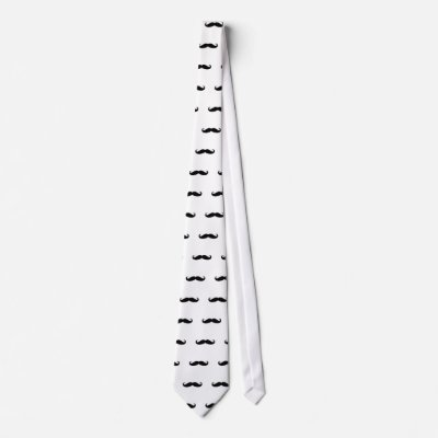 Black Mustache or Black Moustache for Fun Gifts Custom Tie by MovieFun