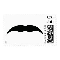black mustache postage