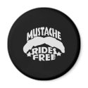 Black Mustache Rides Free magnets by WhiteTiger_LLC Black Mustache Rides Free magnets