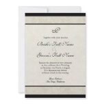 Black n Cream Red Tulip Damask Wedding Custom Announcement