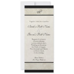 Black n Cream Red Tulip Damask Wedding Custom Invite