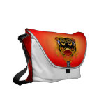 Black 'n Gold Chinese Dragon Face Rickshaw Messeng Courier Bags