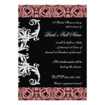 Black n White Circle Damask Wedding Invitations