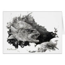 Black n White Classic Feeding Bass cards
