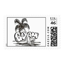 black n white guam postage