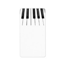 Black n White Piano Keyboard Key Picture Image Personalized Address Labels