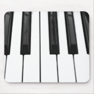 Black n White Piano Keyboard Key Picture Image Mouse Pads