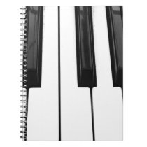Black n White Piano Keyboard Key Picture Image Notebooks