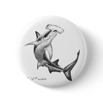 Black n White Shark Buttons