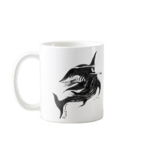 Black n White Shark mugs