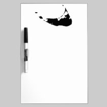 Black Nantucket Island Map dry erase boards