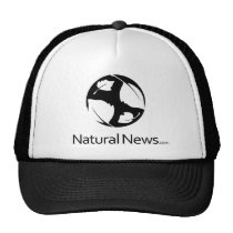 Black Natural News Trucker Hat hats