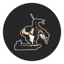 Black New End Of Trail Round Sticker