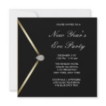 Black New Years Eve Party Invitations