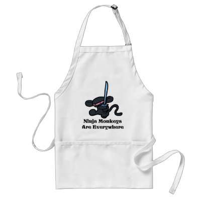 Black Ninja Kick Aprons by OmanLegend