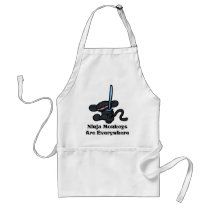 Black Ninja Kick Aprons