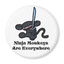 Black Ninja Kick magnets