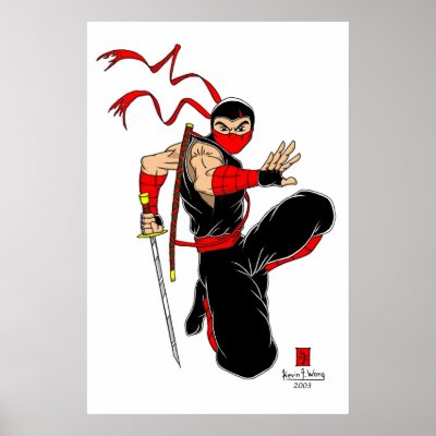 Black Ninja Poster by Kevin_F_Wong