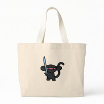 Black Ninja with Sword- No Words bags