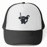 Black Ninja with Sword- No Words Hat