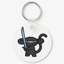 Black Ninja with Sword- No Words keychains by OmanLegend Black Ninja with Sword- No Words keychains