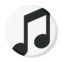 black note icon magnets