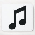 black note icon mousepads