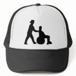black nurse icon mesh hat