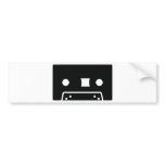 black oldschool tape icon bumper sticker
