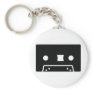 black oldschool tape icon key chain