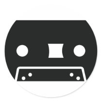 black oldschool tape icon stickers
