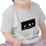 black oldschool tape icon tee shirt