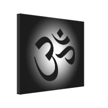 Black Om Symbol Gallery Wrap Canvas