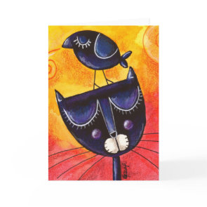 Black on Black - Greeting Card card